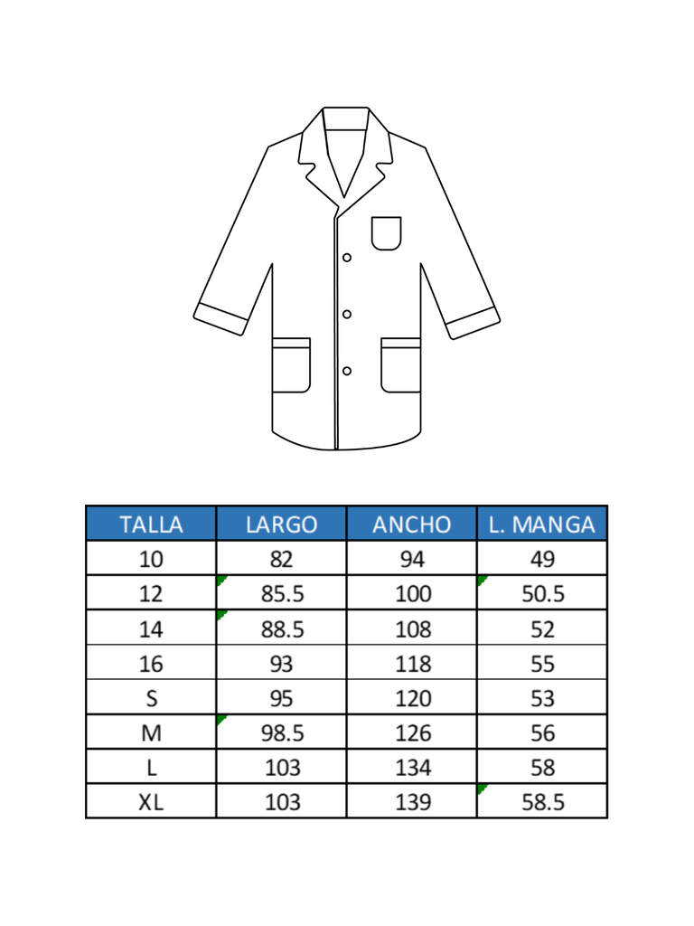 MANDIL LABORATORIO ST GEORGE'S