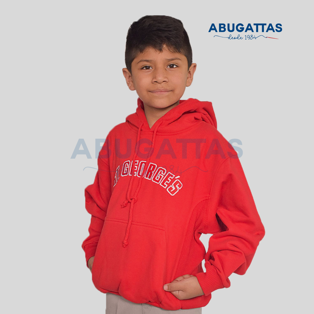 SUDADERA ROJA SECUNDARIA ST GEORGE'S